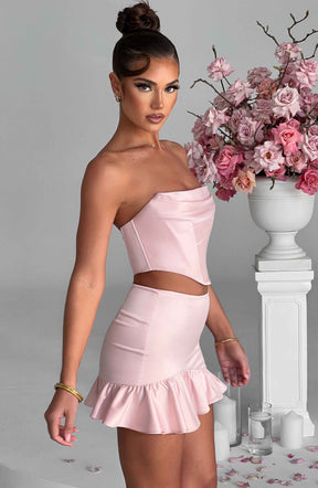 Maura Mini Skirt - Blush Ryvelle