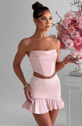 Maura Mini Skirt - Blush Ryvelle