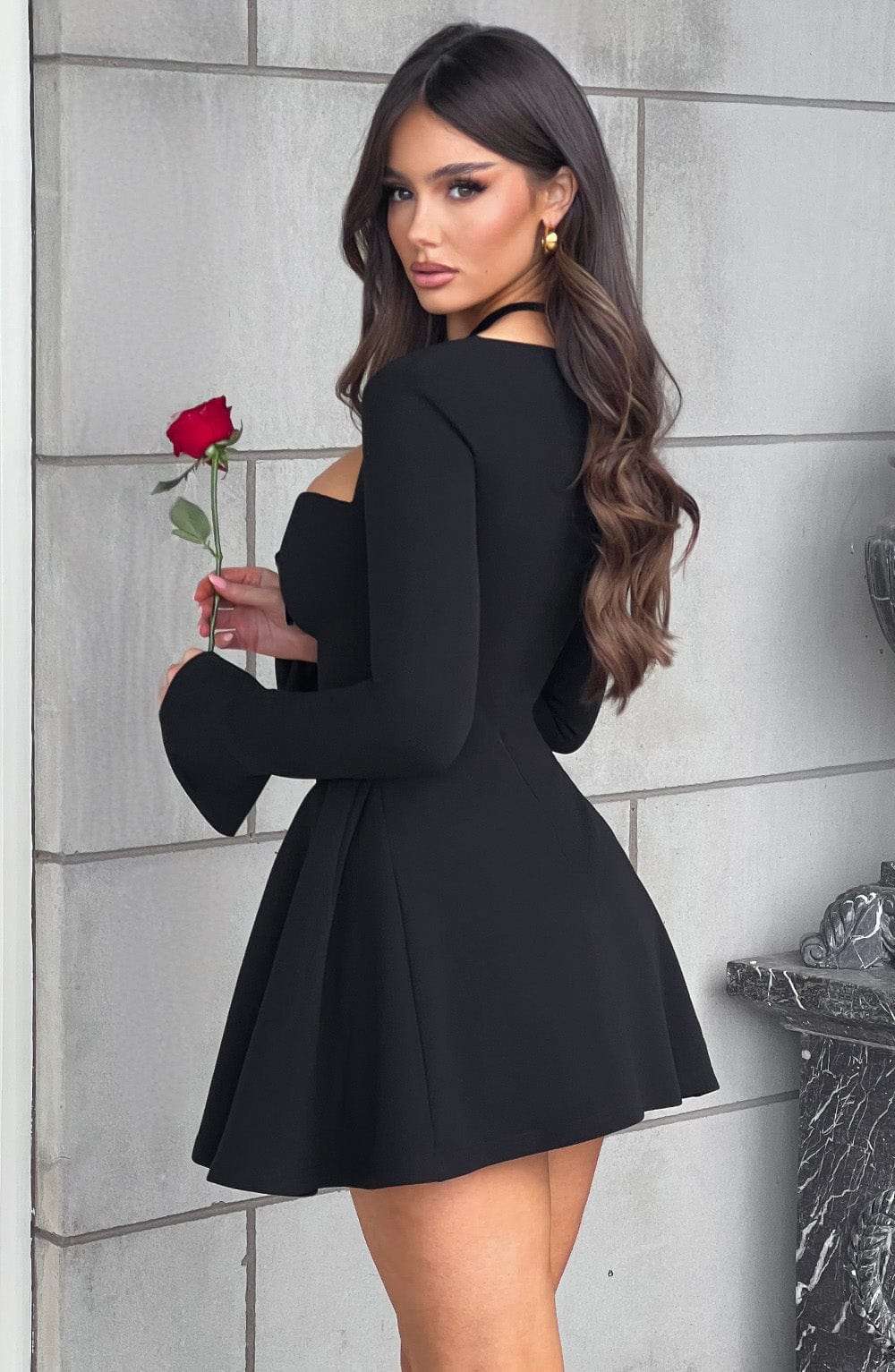 Megan Mini Dress - Black Ryvelle
