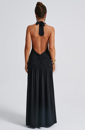 Melania Maxikleid - Schwarz