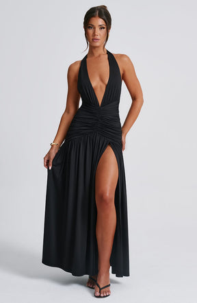 Melania Maxikleid - Schwarz