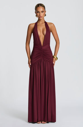 Melania Maxi Dress - Cherry Lacquer Ryvelle