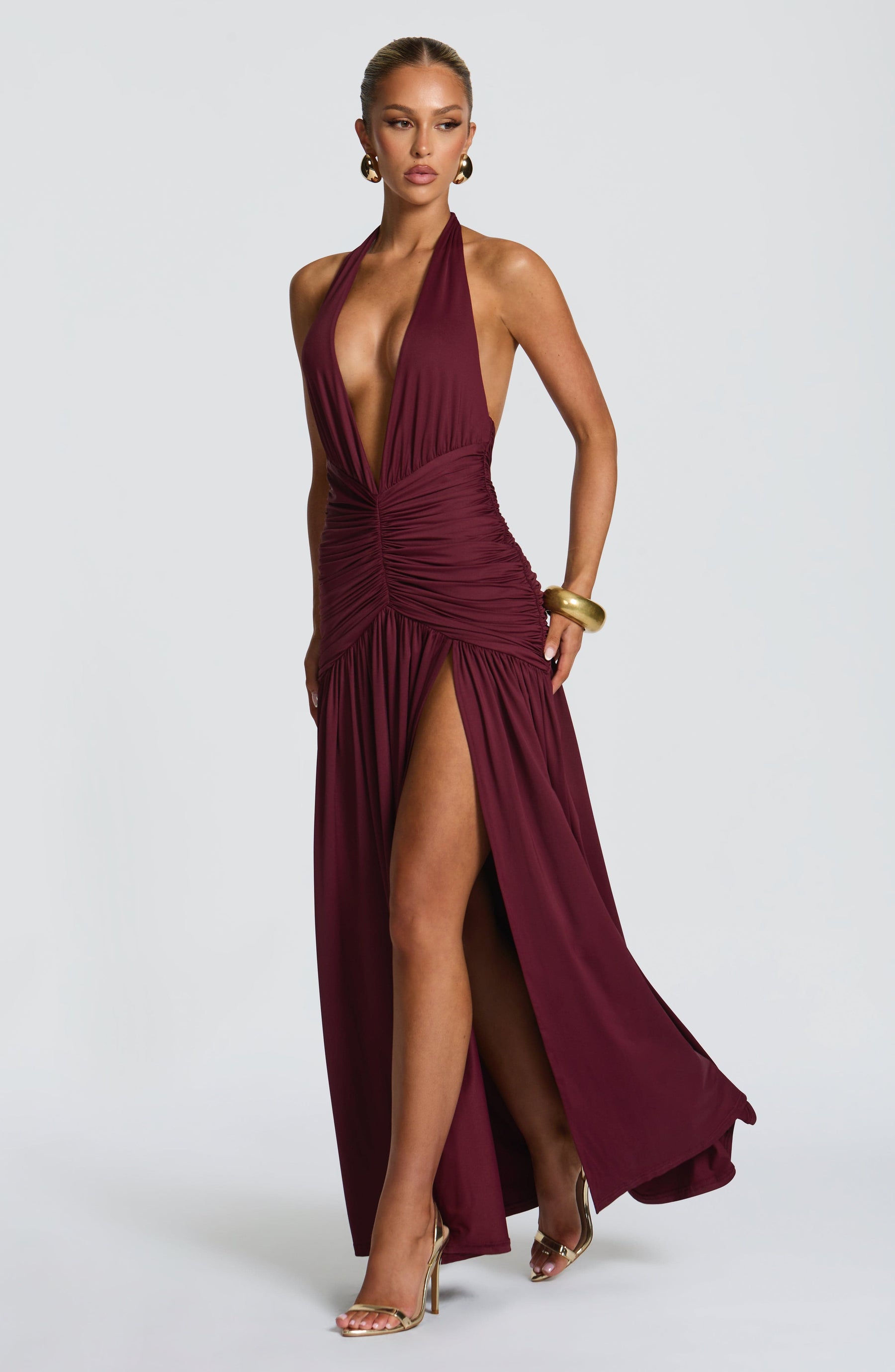 Melania Maxi Dress - Cherry Lacquer Ryvelle