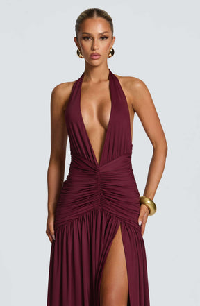 Melania Maxi Dress - Cherry Lacquer Ryvelle