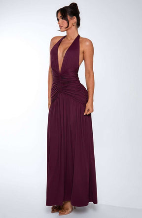 Melania Maxi Dress - Cherry Lacquer Ryvelle
