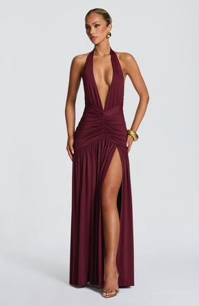 Melania Maxi Dress - Cherry Lacquer Ryvelle