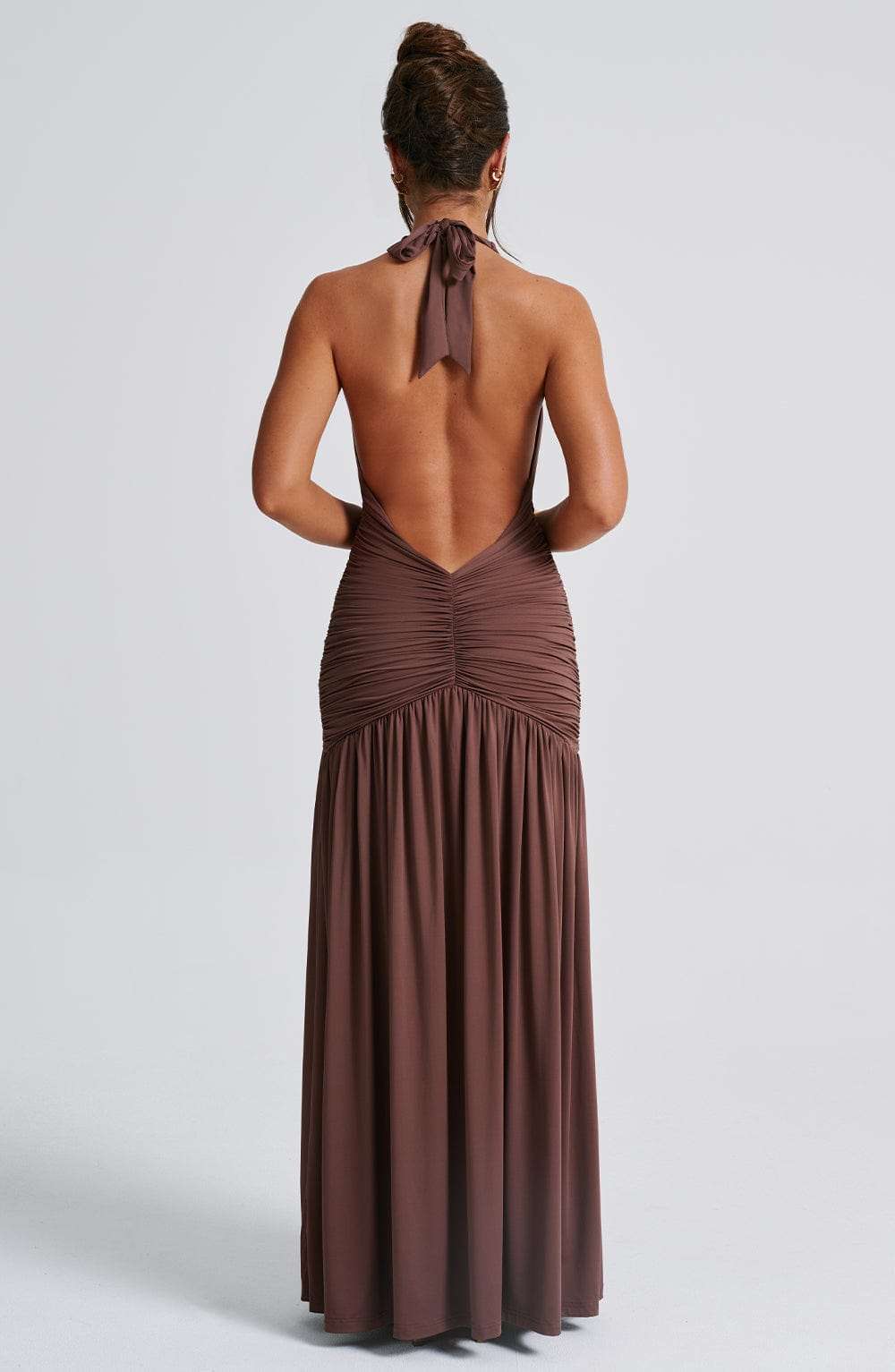 Melania Maxi Dress - Chocolate Ryvelle