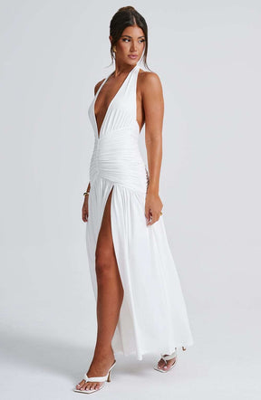 Melania Maxi Dress - White Ryvelle