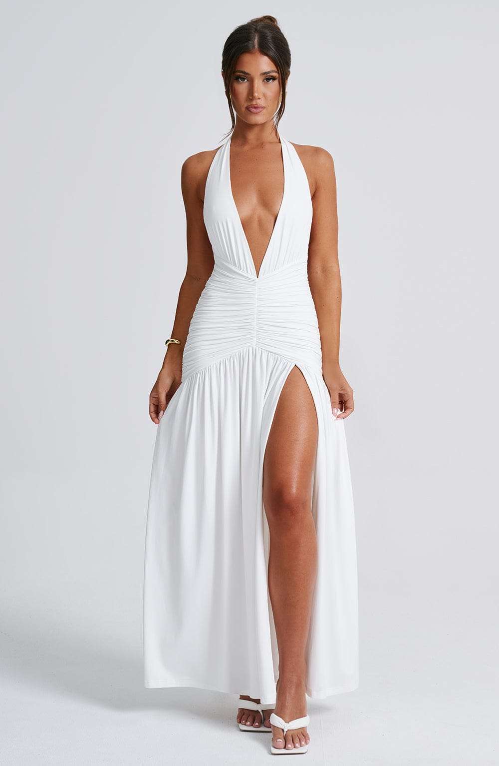 Melania Maxi Dress - White Ryvelle