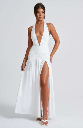 Melania Maxi Dress - White Ryvelle
