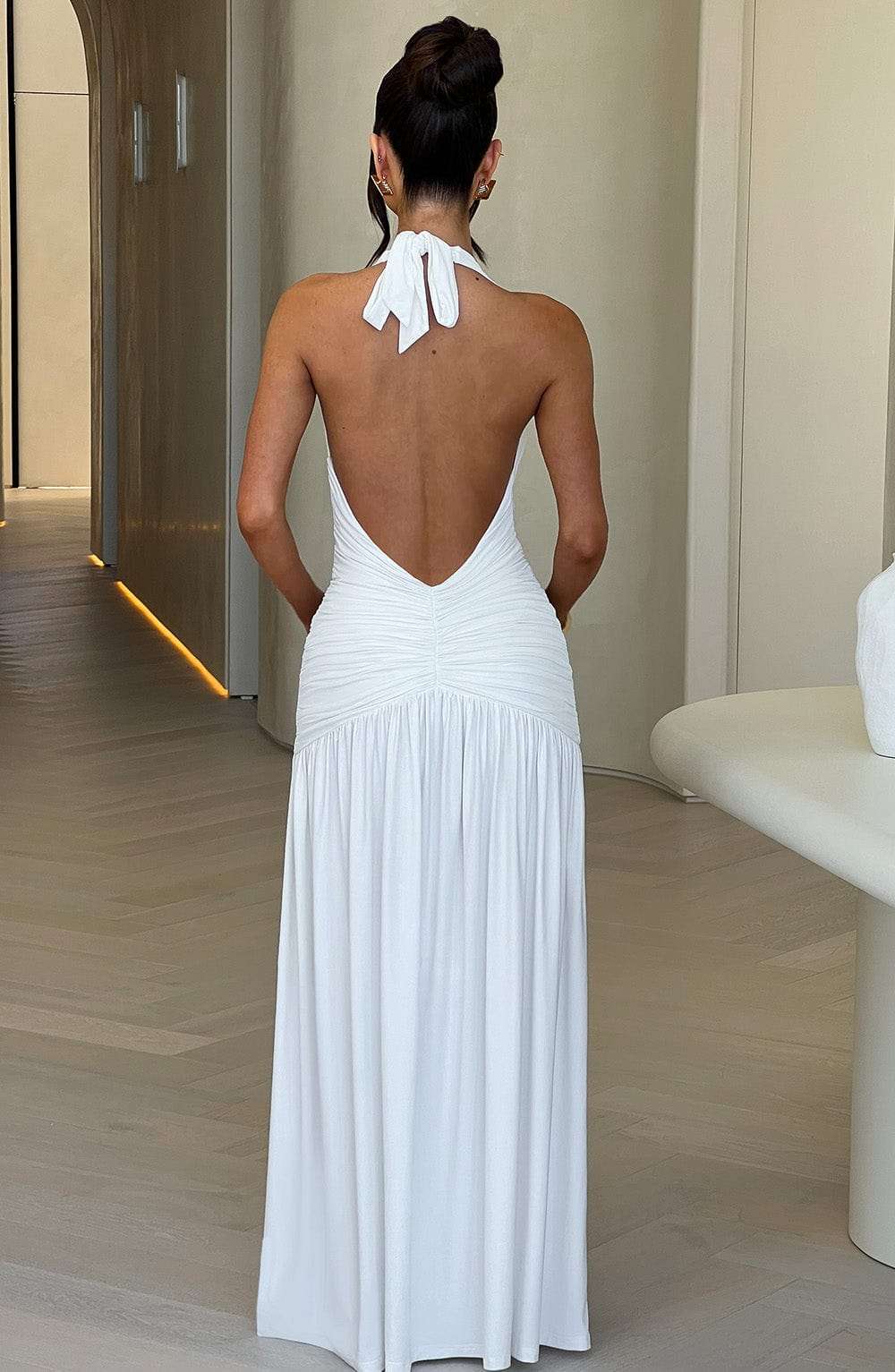 Melania Maxi Dress - White Ryvelle