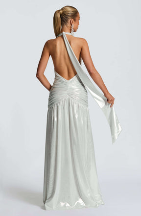 Melania Maxi Dress - Silver Ryvelle