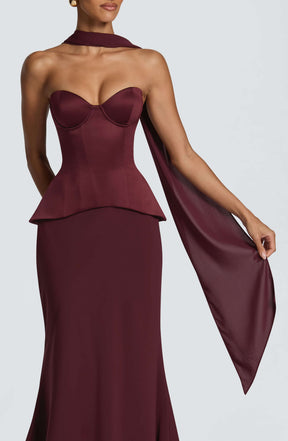 Mila Scarf - Cherry Lacquer Ryvelle