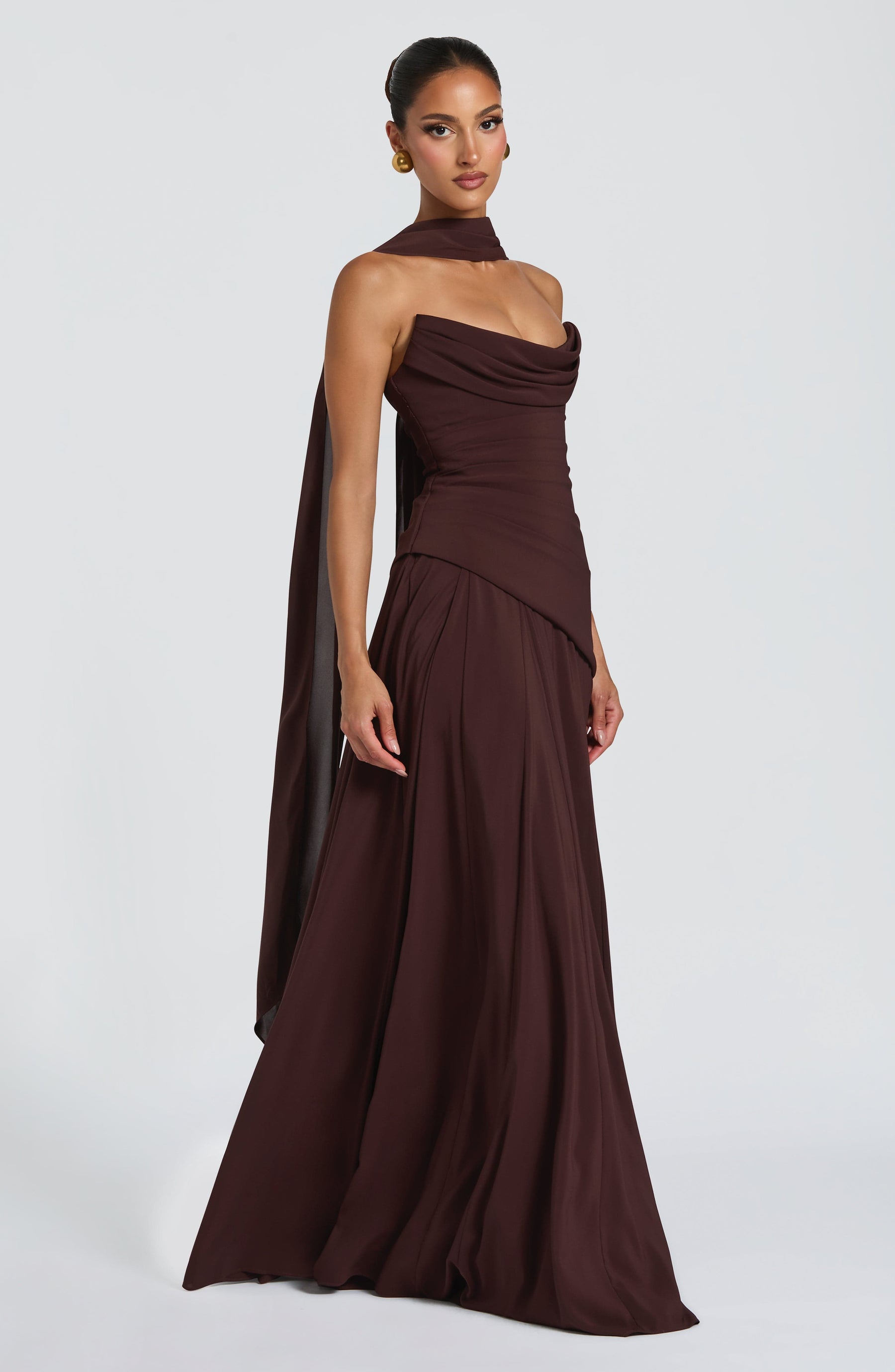 Mila Scarf - Plum Brown Ryvelle