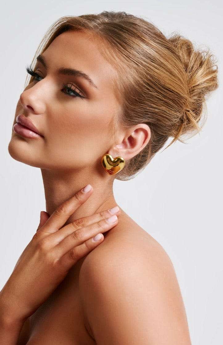 Milan Heart Earrings - Gold Ryvelle