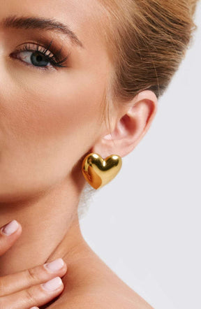 Milan Heart Earrings - Gold Ryvelle