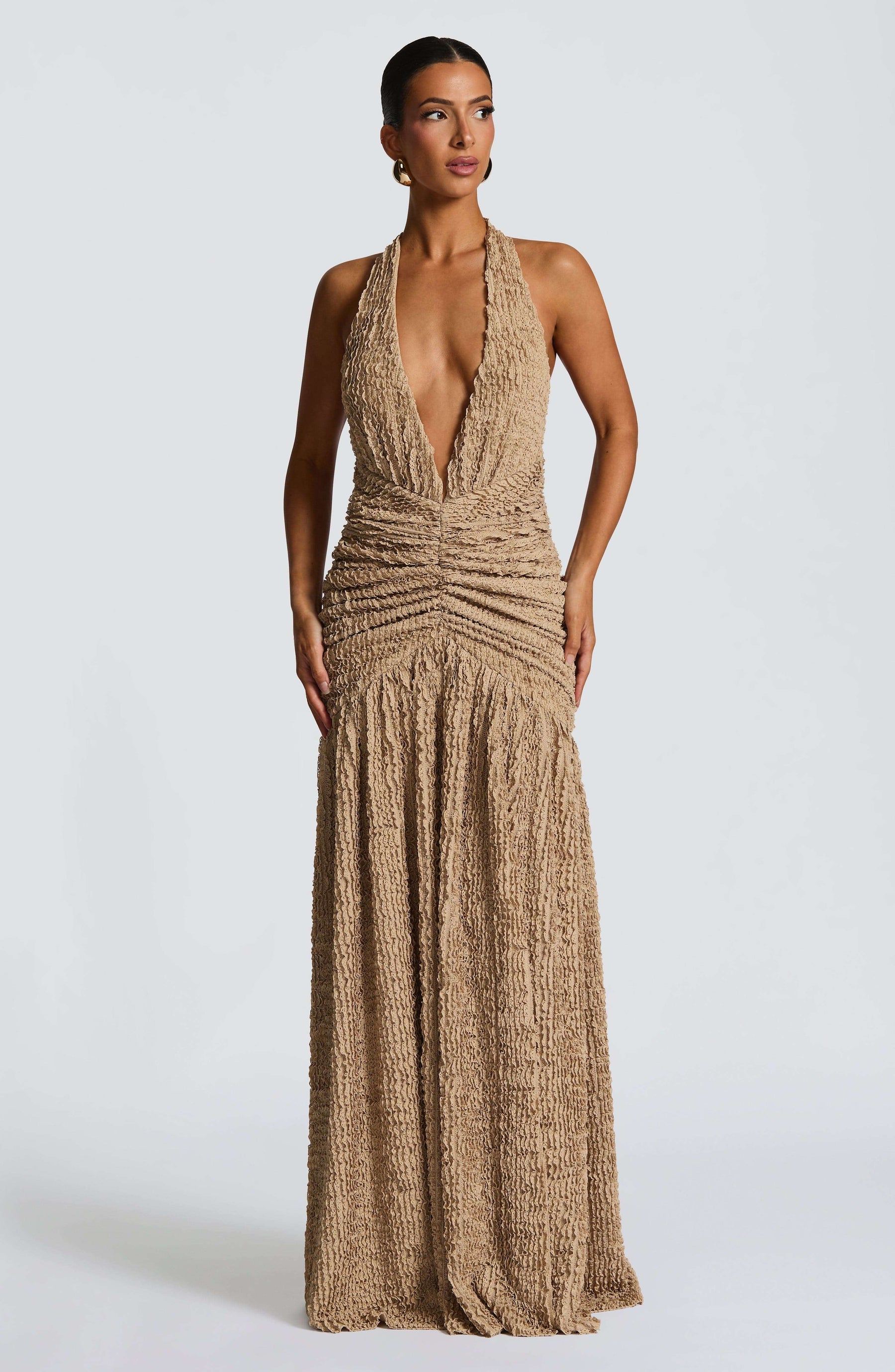 Minerva Maxi Dress - Beige Ryvelle