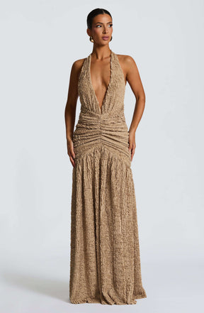Minerva Maxi Dress - Beige Ryvelle