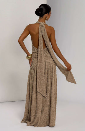 Minerva Maxi Dress - Beige Ryvelle