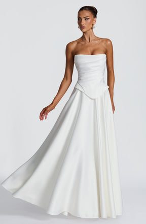 Mira Maxi Skirt - Ivory Ryvelle