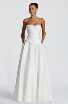 Mira Maxi Skirt - Ivory Ryvelle
