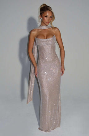 Mirabella Maxi Dress - Nude Ryvelle