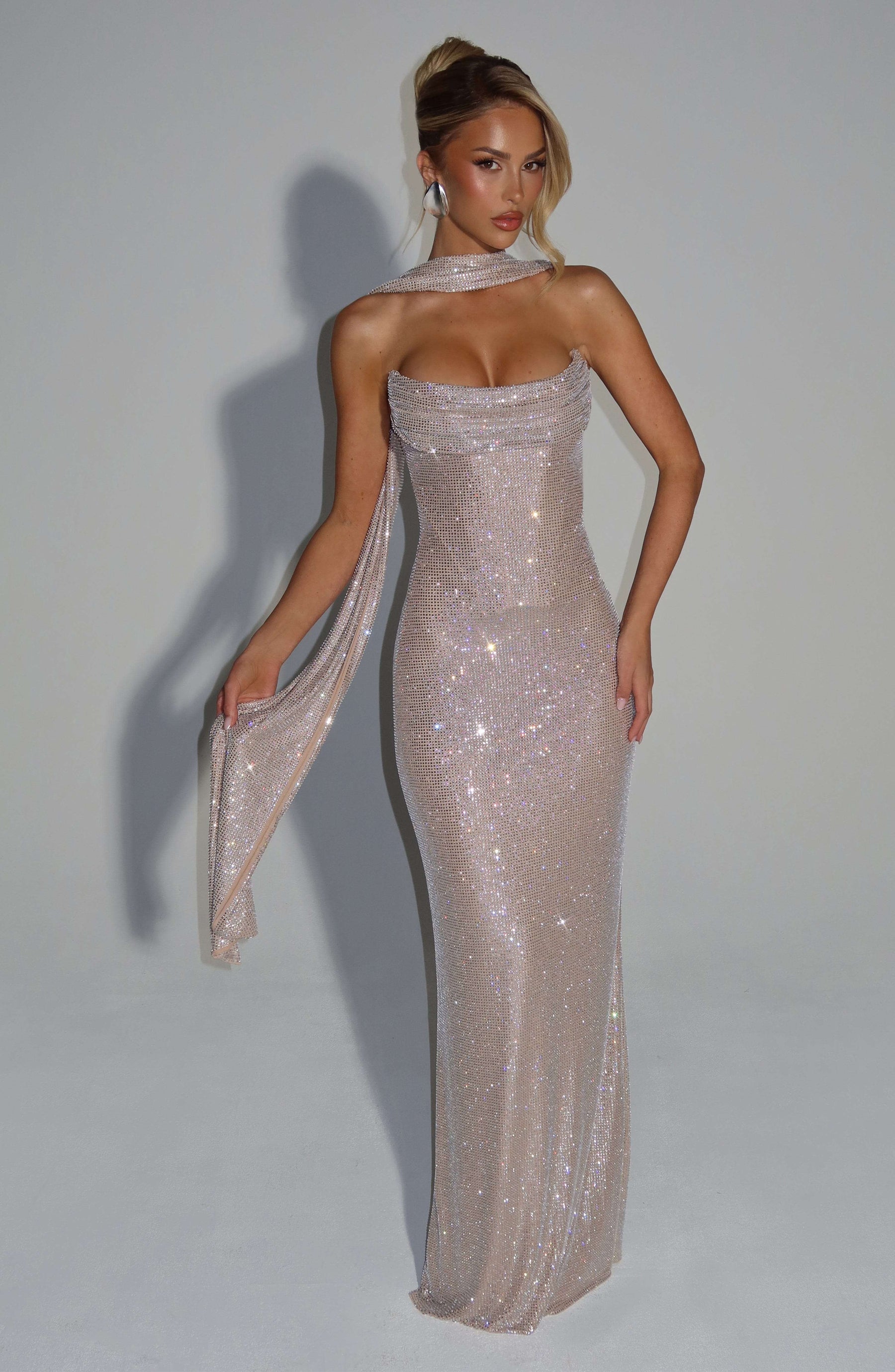 Mirabella Maxi Dress - Nude Ryvelle