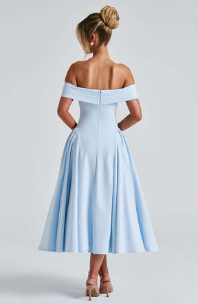 Miranda Midi Dress - Blue Ryvelle