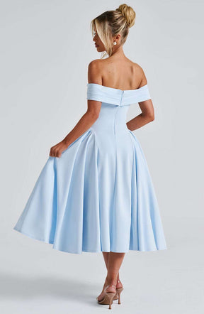 Miranda Midi Dress - Blue Ryvelle