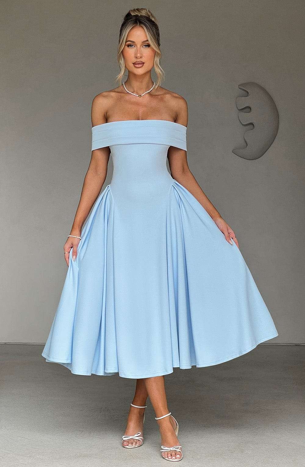 Miranda Midi Dress - Blue Ryvelle