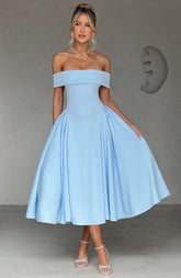 Miranda Midi Dress - Blue Ryvelle