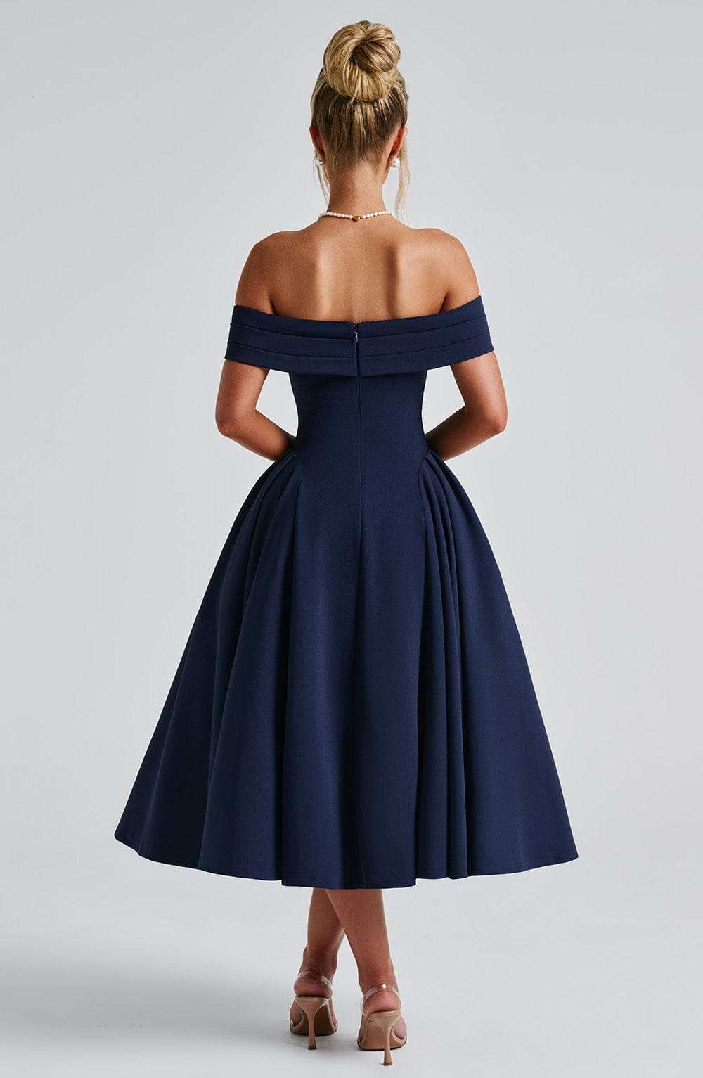 Miranda Midi Dress - Navy Ryvelle