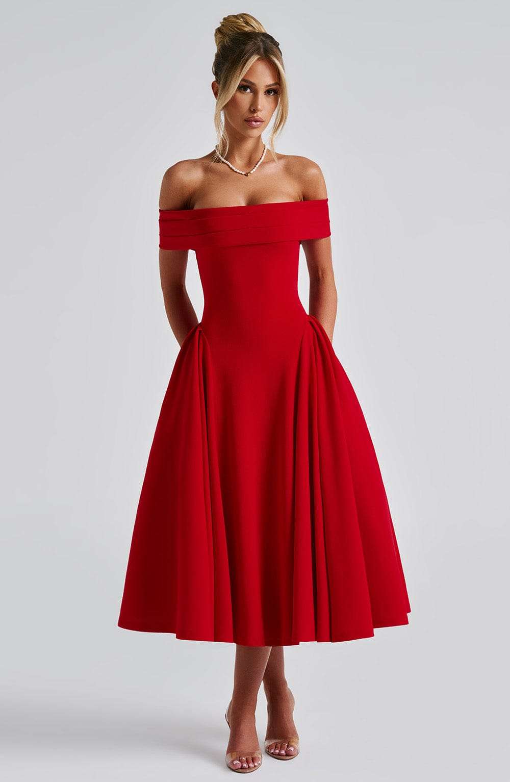 Miranda Midi Dress - Red Ryvelle