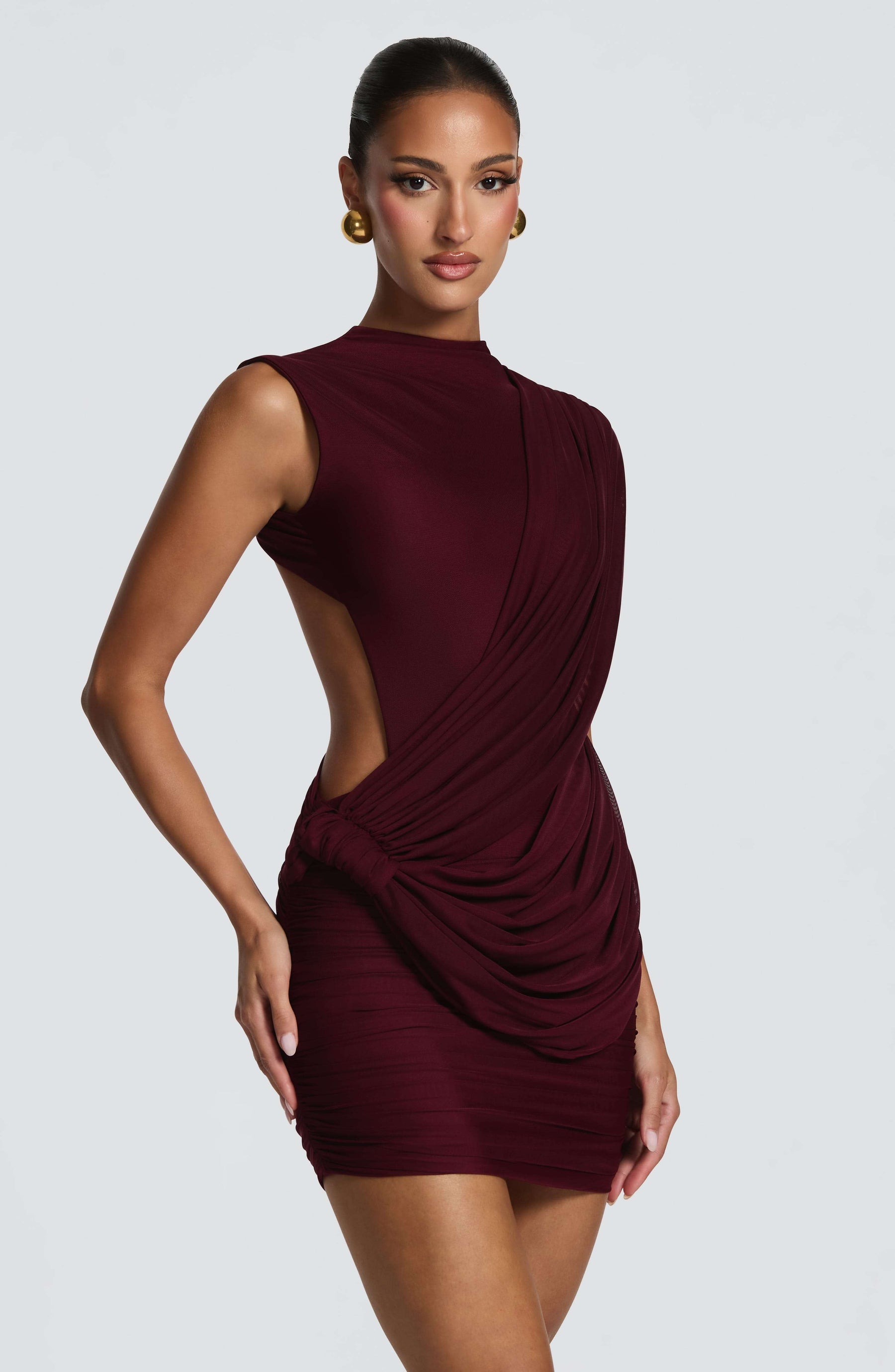 Mireya Mini Dress - Cherry Lacquer Ryvelle