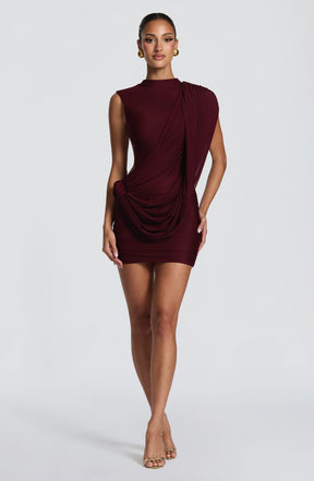Mireya Mini Dress - Cherry Lacquer Ryvelle