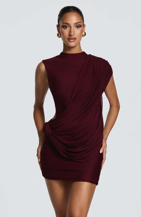 Mireya Mini Dress - Cherry Lacquer Ryvelle