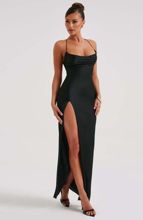 Misha Maxi Dress - Black Ryvelle
