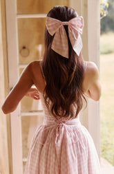 Mitzi Bow - Blush Gingham Ryvelle