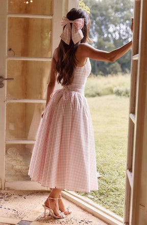 Mitzi Bow - Blush Gingham Ryvelle