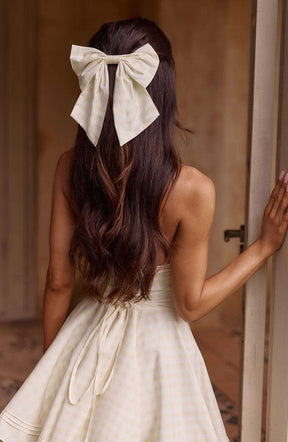 Mitzi Bow - Lemon Gingham Ryvelle