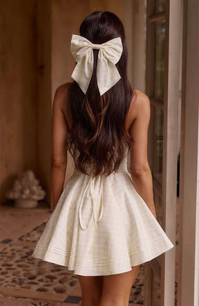 Mitzi Bow - Lemon Gingham Ryvelle