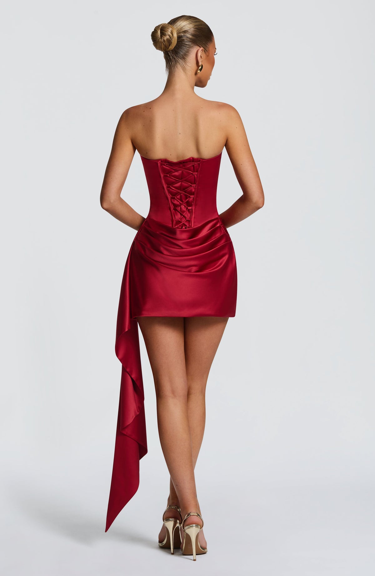 Mona Mini Dress - Deep Red Ryvelle
