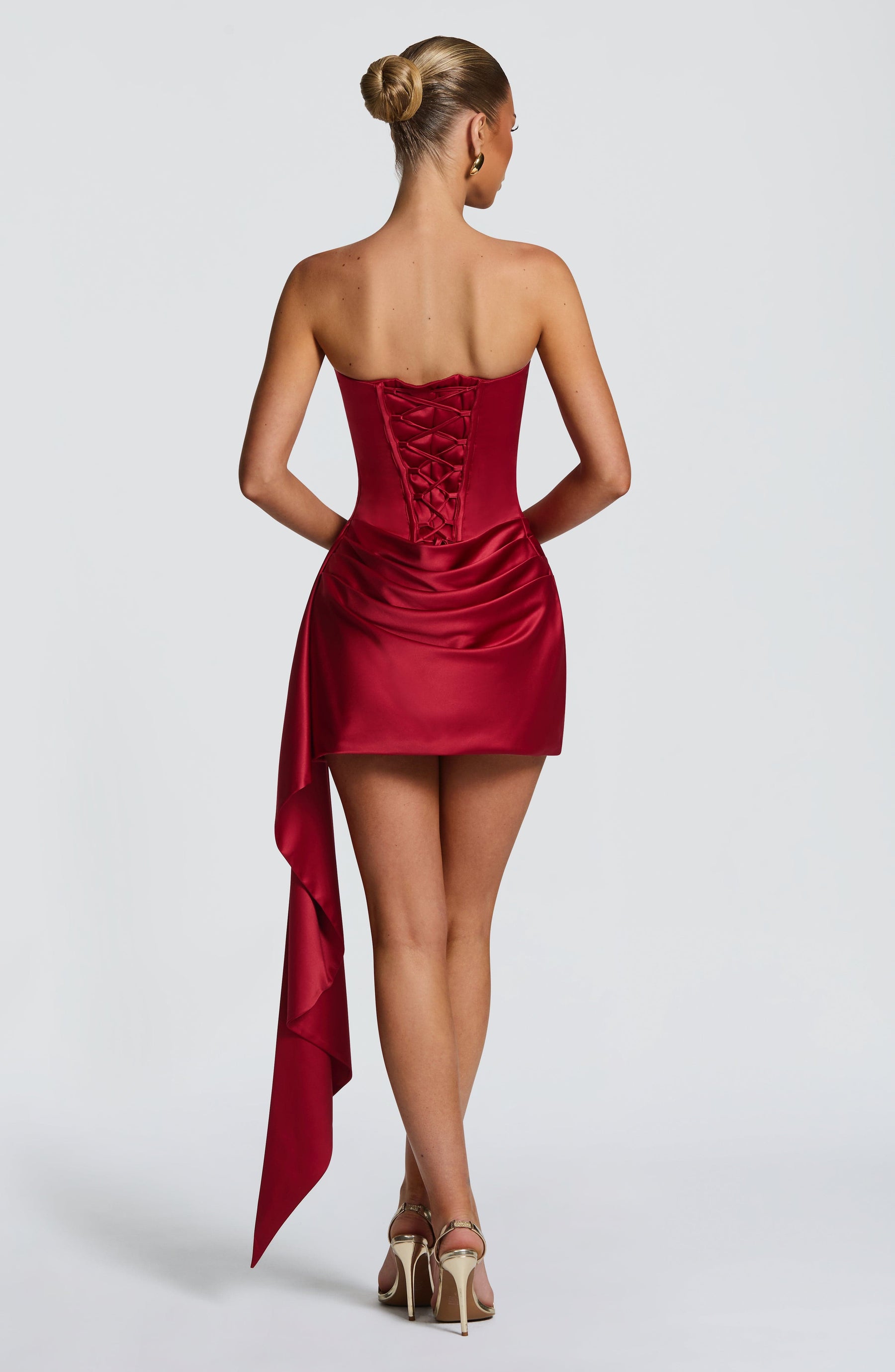 Mona Mini Dress - Deep Red Ryvelle