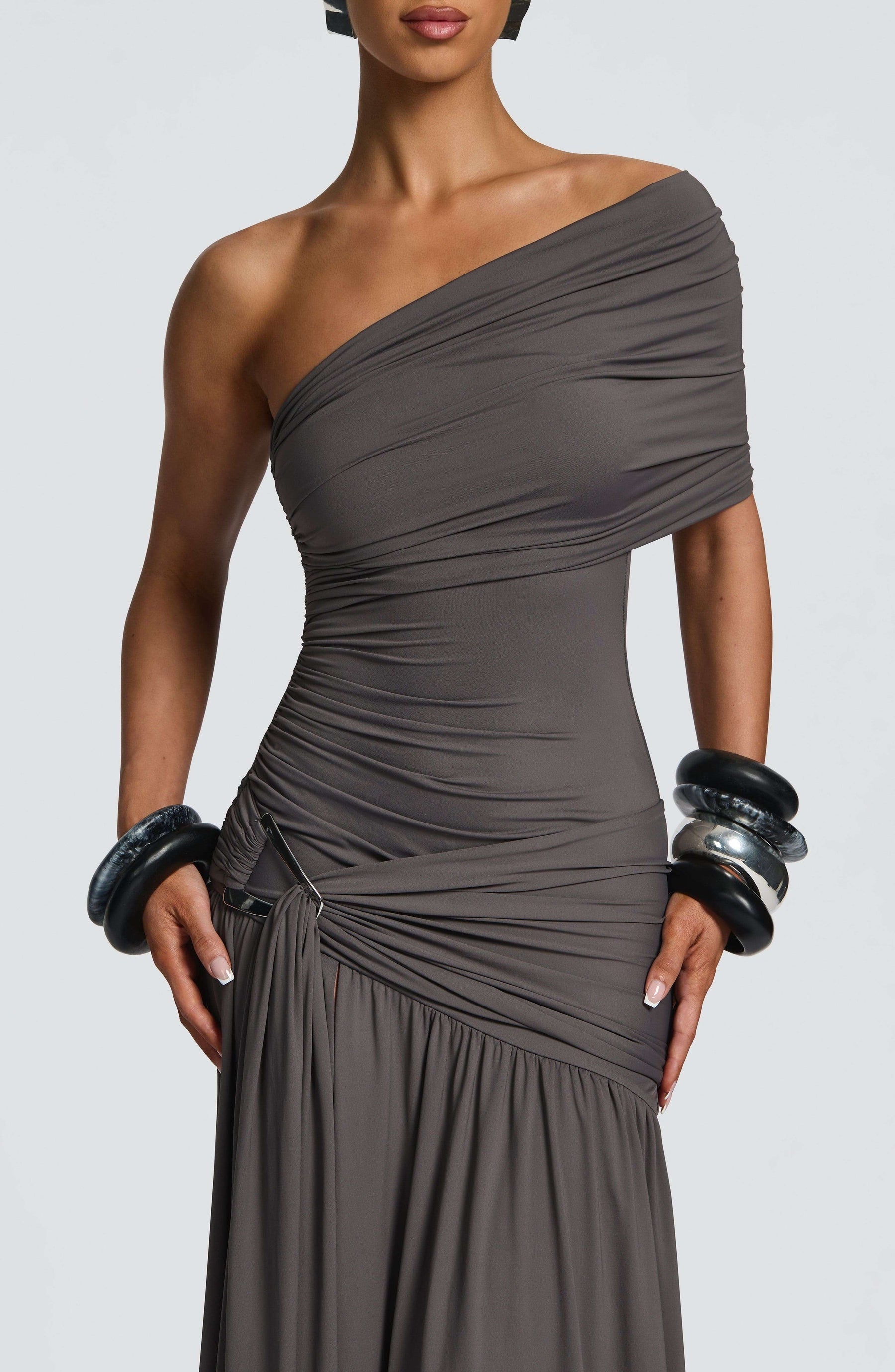 Monica Maxi Dress - Charcoal Ryvelle