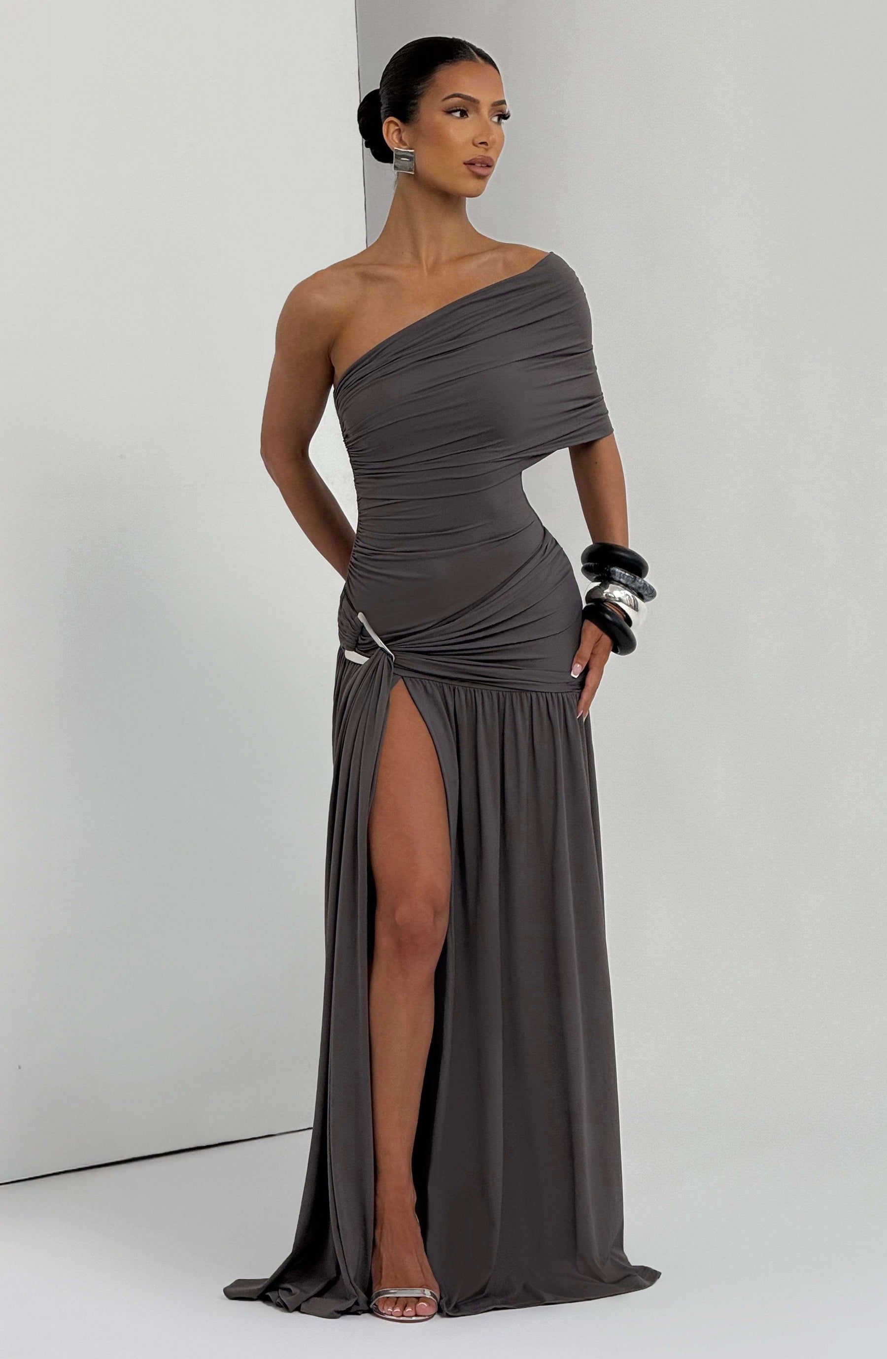 Monica Maxi Dress - Charcoal Ryvelle