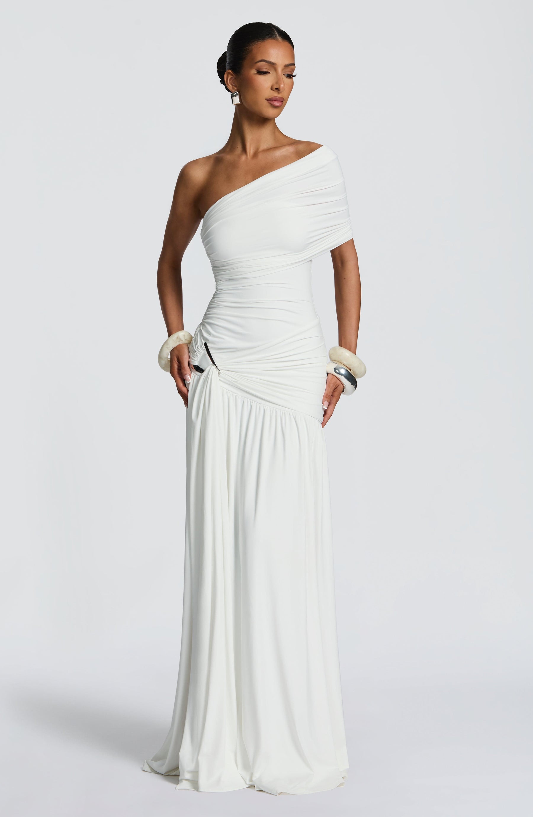 Monica Maxi Dress - White Ryvelle