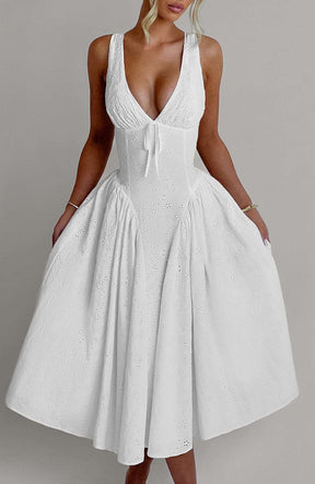 Monroe Midi Dress - Ivory Ryvelle