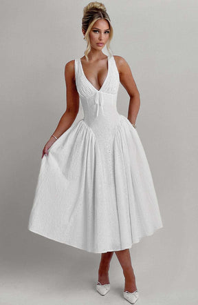 Monroe Midi Dress - Ivory Ryvelle