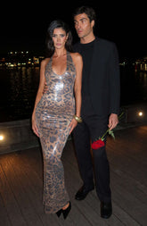 Morena Maxi Dress - Sequin Leopard Print Ryvelle