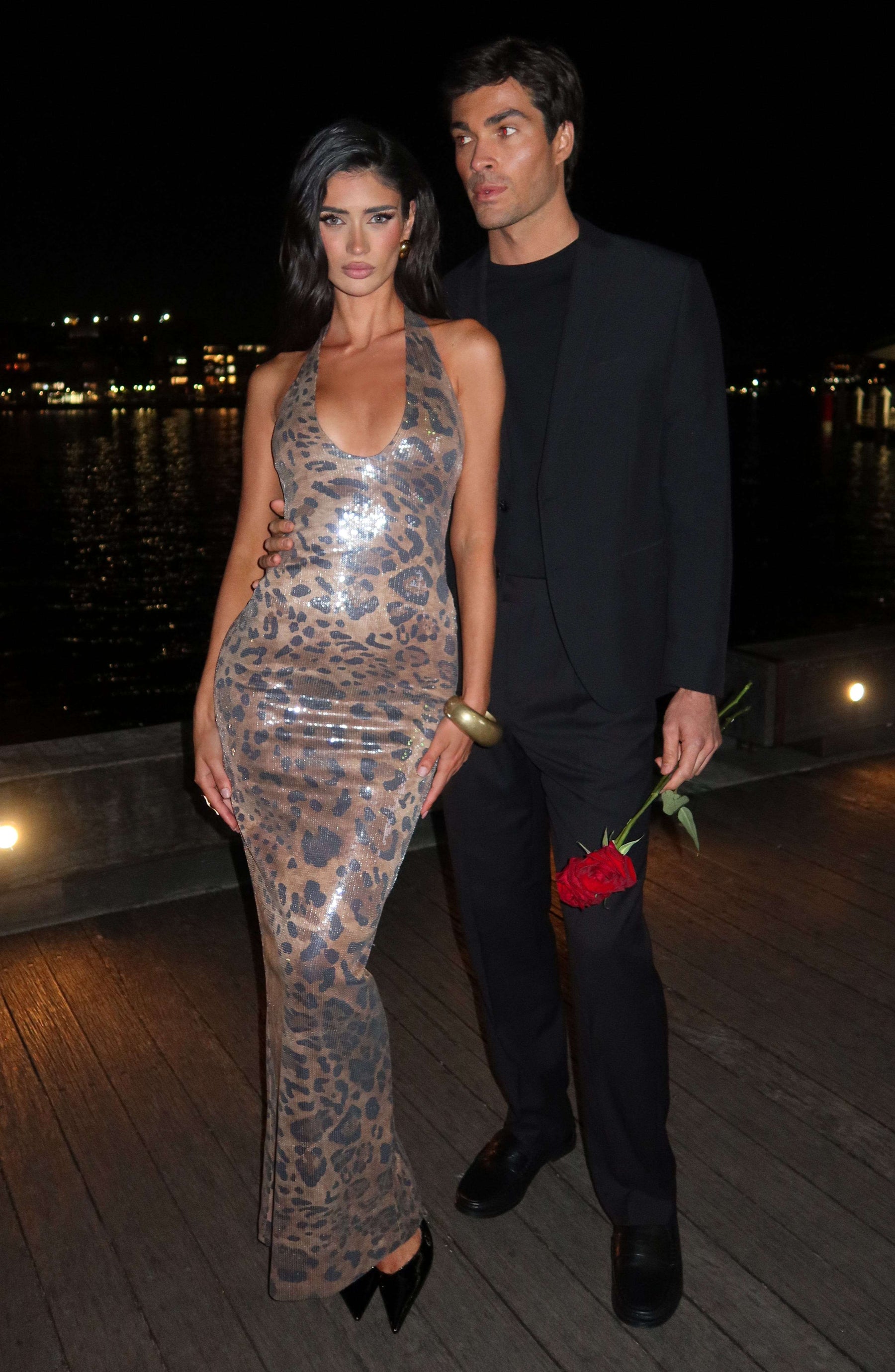 Morena Maxi Dress - Sequin Leopard Print Ryvelle